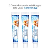3 Crema reparadora de hongos para uñas - Semifun 20g